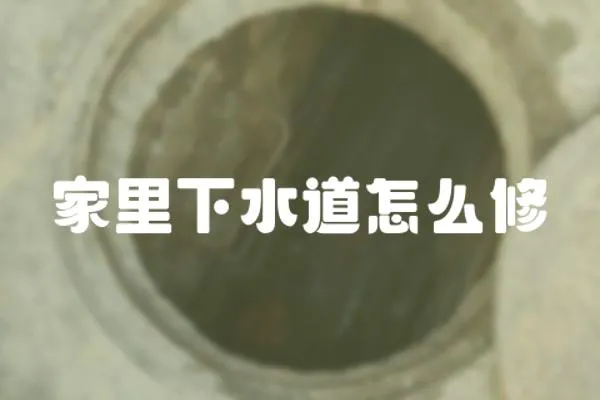 家里下水道怎么修