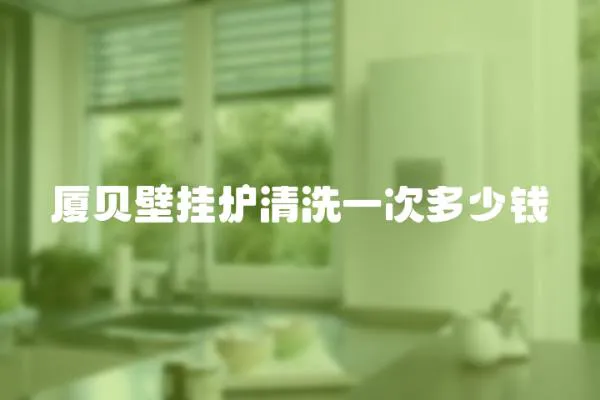 廈貝壁掛爐清洗一次多少錢