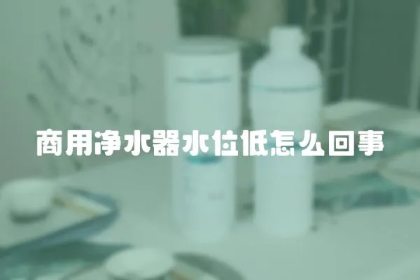 商用凈水器水位低怎么回事