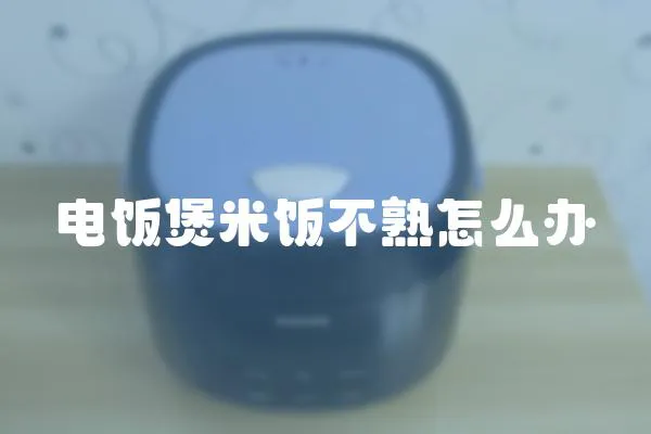 電飯煲米飯不熟怎么辦
