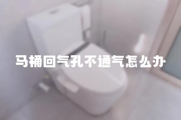 馬桶回氣孔不通氣怎么辦