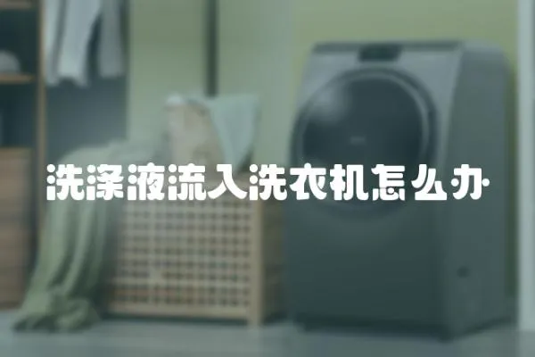 洗滌液流入洗衣機怎么辦