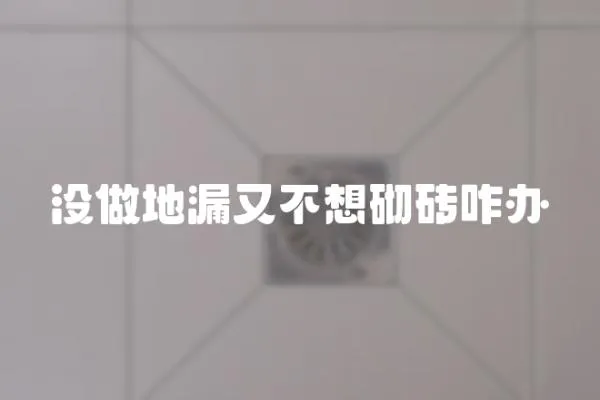 沒做地漏又不想砌磚咋辦