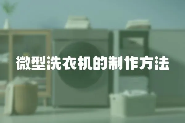 微型洗衣機的制作方法