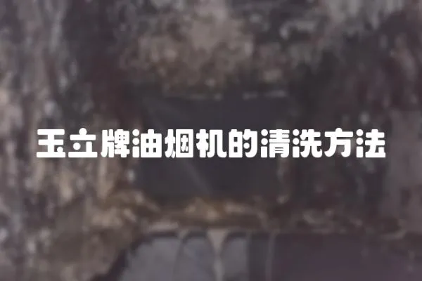 玉立牌油煙機(jī)的清洗方法