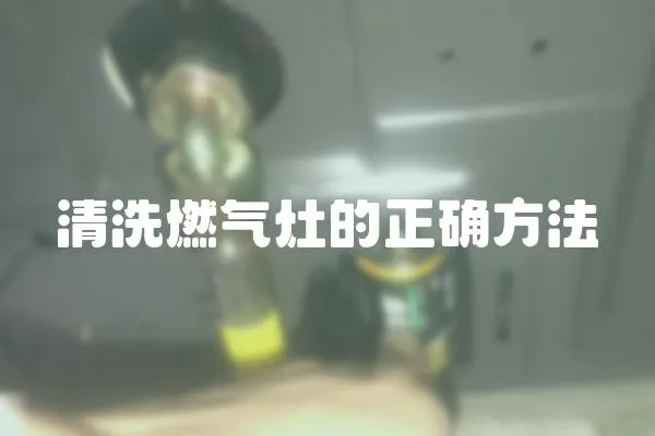 清洗燃?xì)庠畹恼_方法