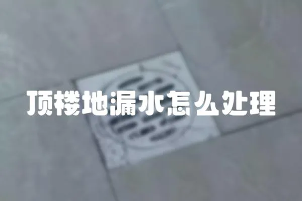 頂樓地漏水怎么處理