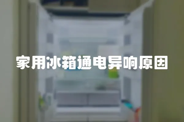 家用冰箱通電異響原因