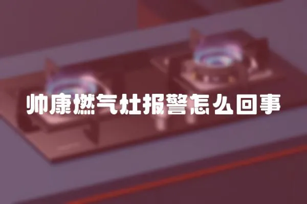 帥康燃氣灶報警怎么回事
