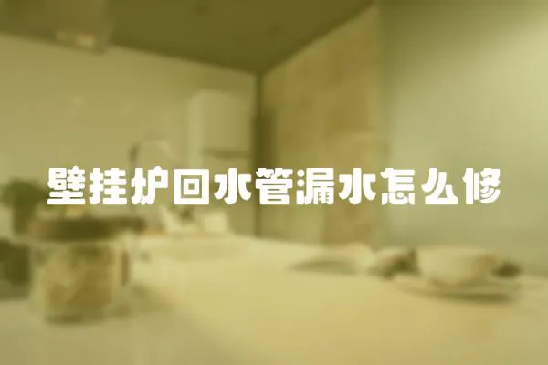 壁掛爐回水管漏水怎么修