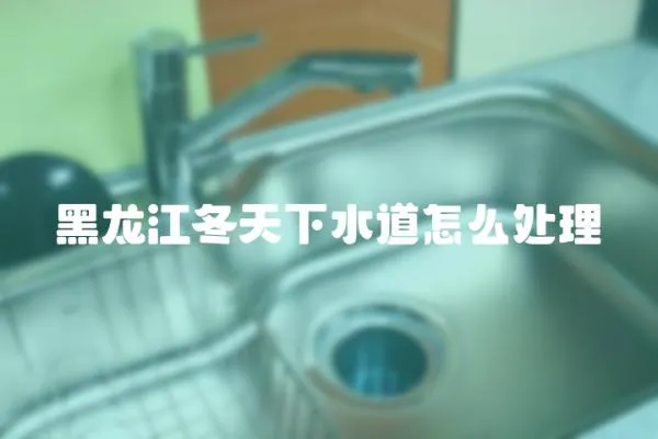 黑龍江冬天下水道怎么處理