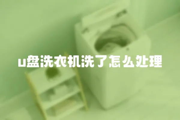 u盤洗衣機洗了怎么處理
