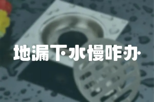 地漏下水慢咋辦