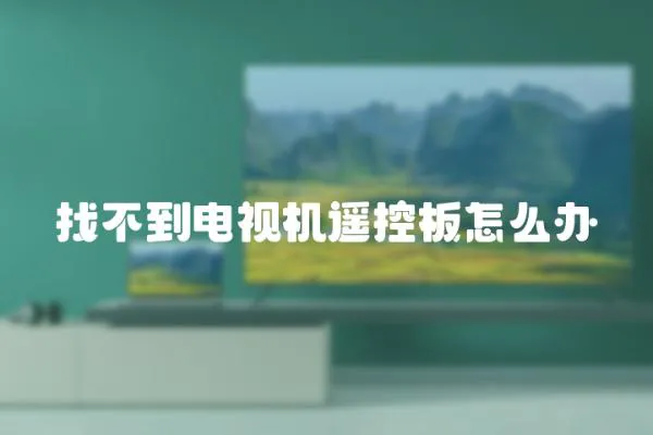 找不到電視機遙控板怎么辦