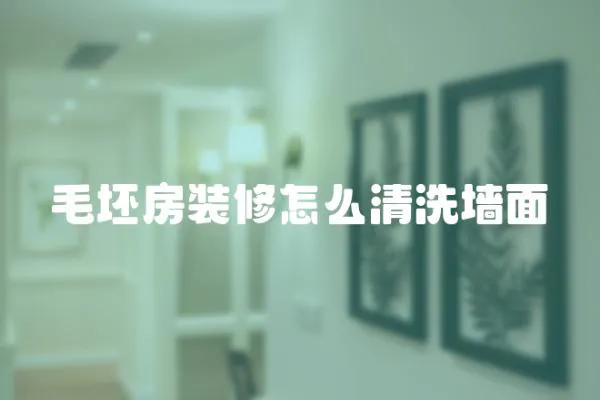 毛坯房裝修怎么清洗墻面