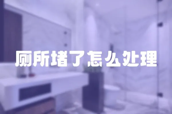 廁所堵了怎么處理