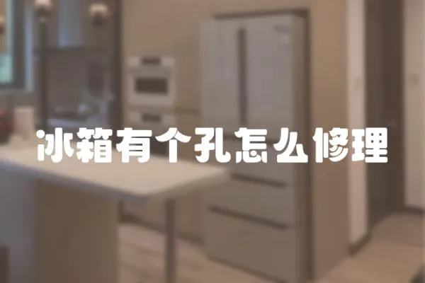 冰箱有個(gè)孔怎么修理