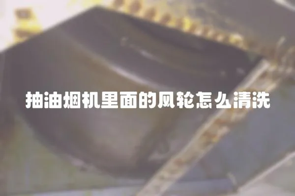 抽油煙機里面的風輪怎么清洗