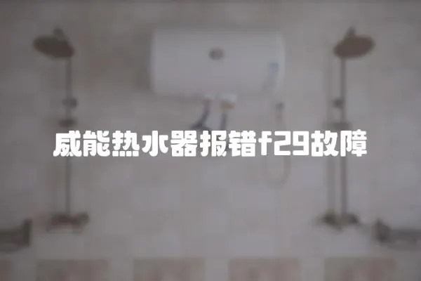 威能熱水器報錯f29故障