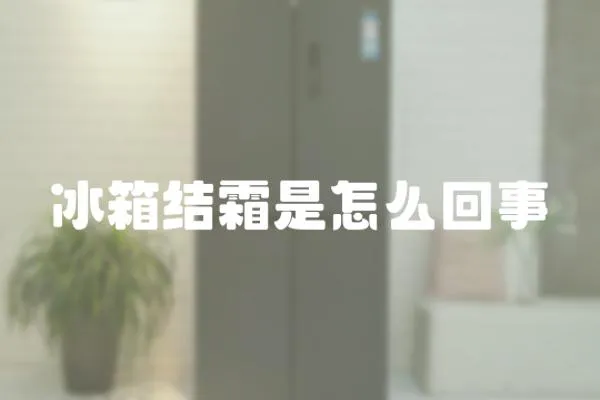 冰箱結霜是怎么回事