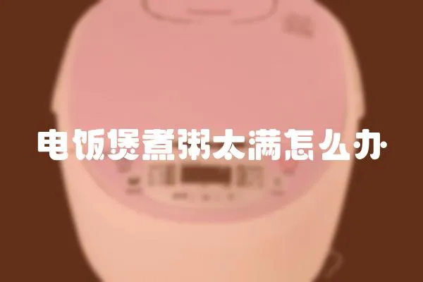 電飯煲煮粥太滿怎么辦