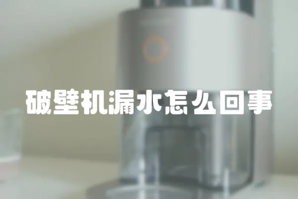 破壁機漏水怎么回事