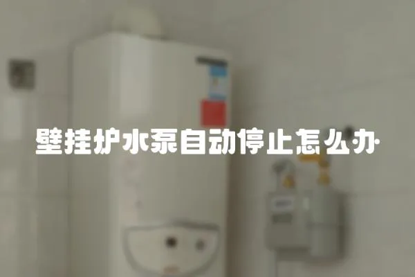 壁掛爐水泵自動停止怎么辦