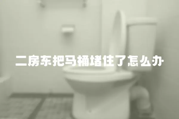 二房東把馬桶堵住了怎么辦