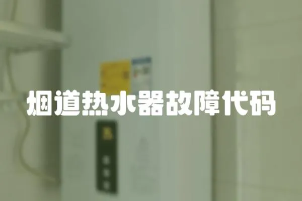 煙道熱水器故障代碼