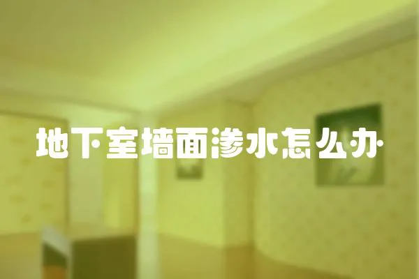地下室墻面滲水怎么辦