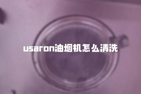 usaron油煙機怎么清洗