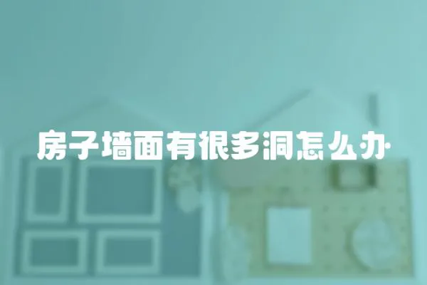 房子墻面有很多洞怎么辦