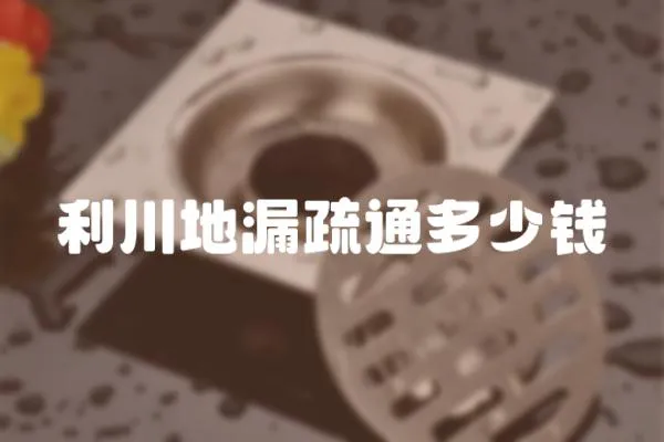 利川地漏疏通多少錢