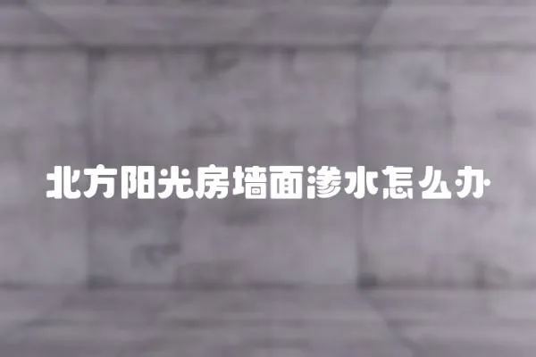 北方陽光房墻面滲水怎么辦