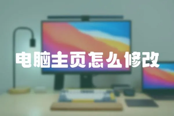 電腦主頁怎么修改
