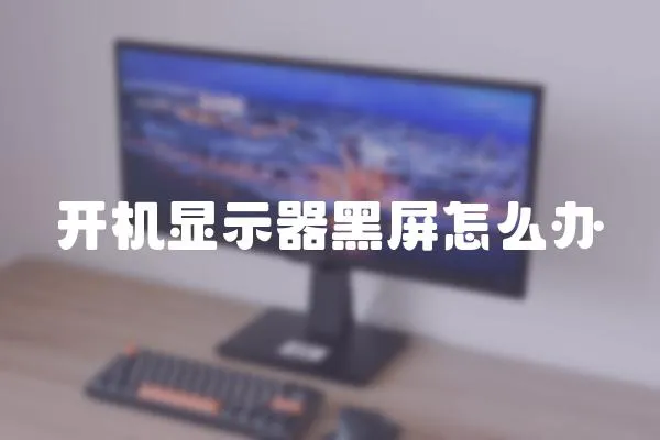 開機顯示器黑屏怎么辦