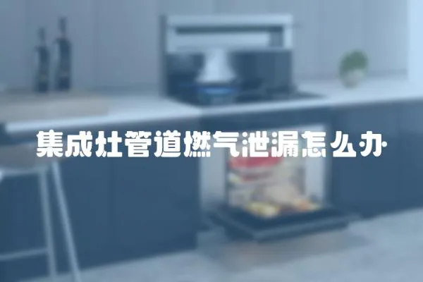 集成灶管道燃?xì)庑孤┰趺崔k