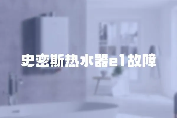 史密斯熱水器e1故障