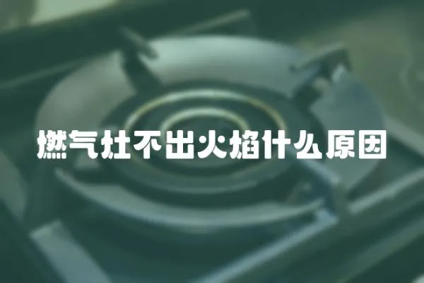 燃氣灶不出火焰什么原因