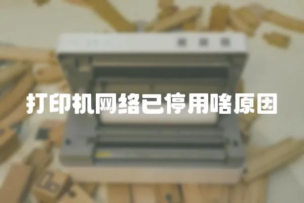 打印機網絡已停用啥原因