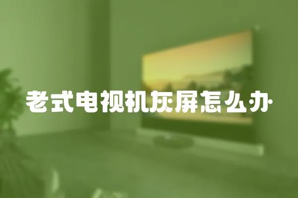 老式電視機灰屏怎么辦