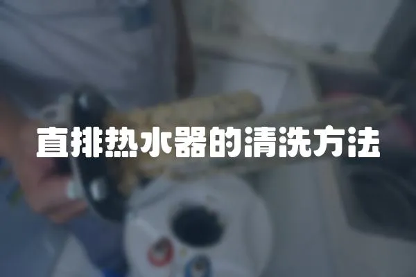 直排熱水器的清洗方法