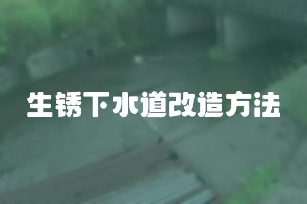 生銹下水道改造方法