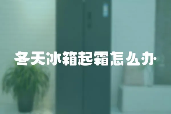 冬天冰箱起霜怎么辦