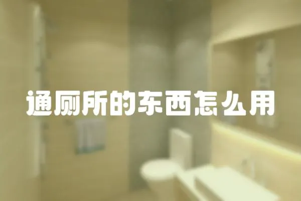 通廁所的東西怎么用