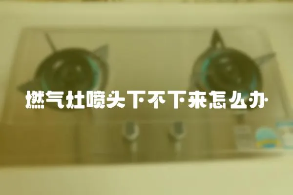 燃氣灶噴頭下不下來怎么辦