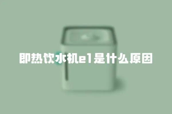即熱飲水機e1是什么原因