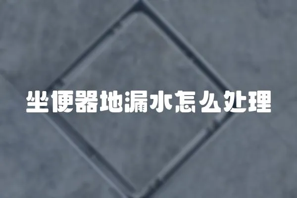 坐便器地漏水怎么處理