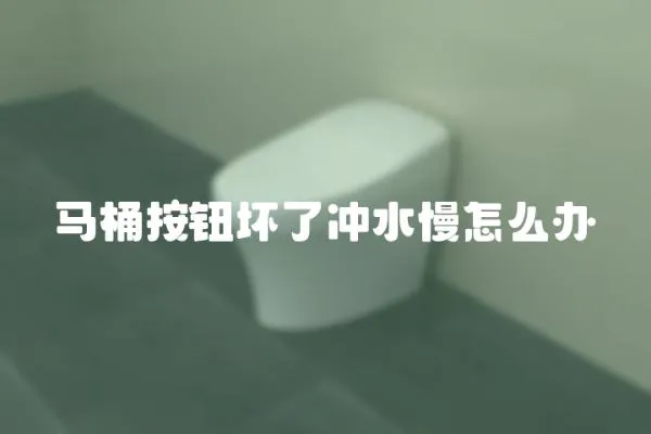 馬桶按鈕壞了沖水慢怎么辦