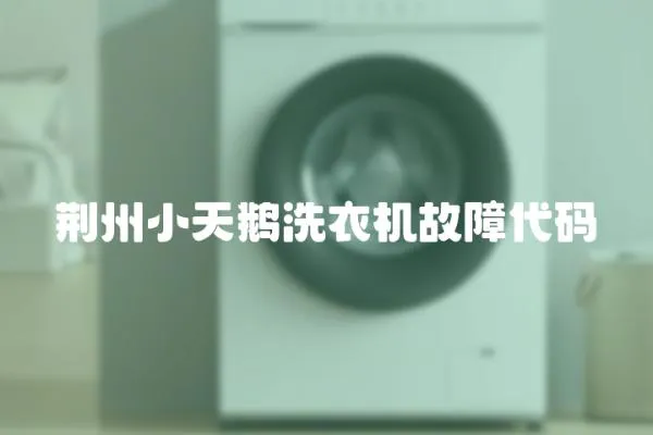 荊州小天鵝洗衣機故障代碼